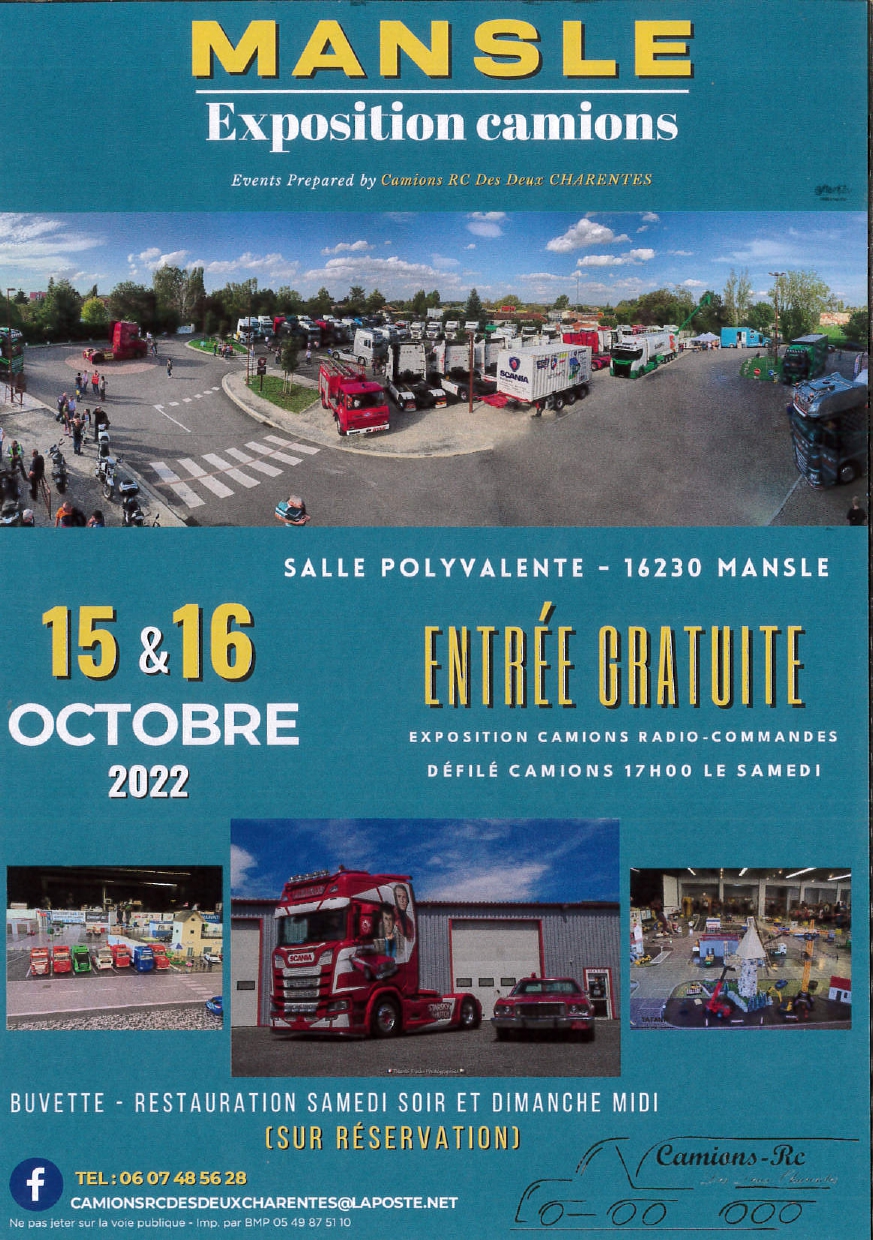 Exposition de camion à Mansle  Commune de Mansle-les-Fontaines