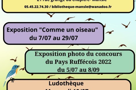 Animations du mois de Juillet
