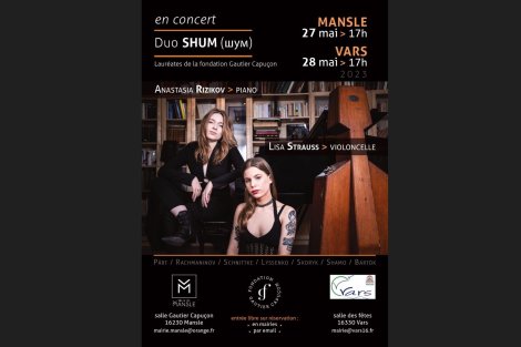 Deux lauréates de la fondation Gautier Capuçon en concert à Mansle
