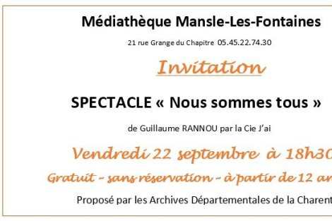 Invitation spectacle