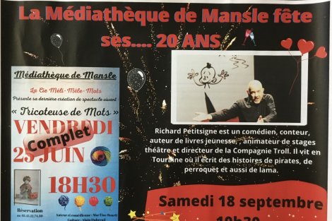 Spectacles pour les 20 ans de la Médiathèque