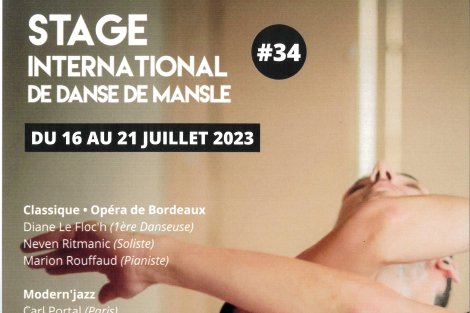 Stage international de Danse de Mansle du 16 au 21 juillet 2023