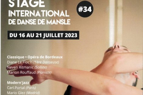 Stage international de Danse de Mansle du 16 au 21 juillet 2023