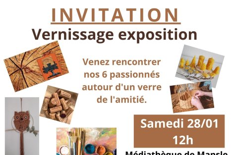 Invitation au vernissage le samedi 28 janvier