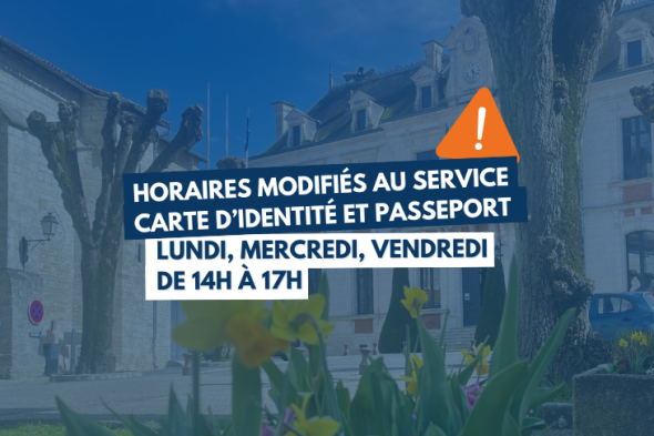logo Carte d'identité et Passeport : changement d'horaires